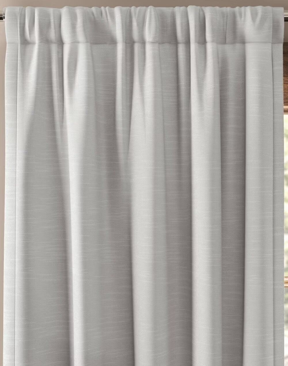 Threshold 50"x84" Blackout Henna Window Curtain Panel White (Snags)
